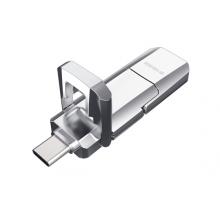 愛國者（aigo）512GB USB3.1 Type-C雙U口 高速固態(tài)U盤 U393 讀520MB/s 寫420MB/s 手機U盤 狂飆移動固態(tài)硬盤