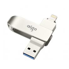 愛(ài)國(guó)者（aigo）128GB Lightning USB3.0 U盤 U371 銀色 手機(jī)電腦兩用
