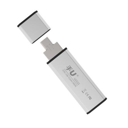 朗科（Netac）USB2.0 安卓手機(jī) U盤U211S 雙接口全金屬直插式迷你優(yōu)盤 淺灰色 32GB 單個(gè)裝