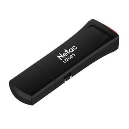 朗科（Netac） USB2.0 U盤 U208S 寫保護(hù) 黑色 防病毒入侵 防誤刪 黑色 8GB