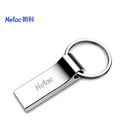 朗科（Netac）64GB USB2.0 U盤U275銀色 創(chuàng)意車載鑰匙圈加密U盤 防水閃存盤