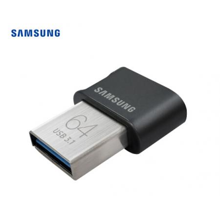 三星（SAMSUNG）64GB USB3.1 U盤(pán) FIT升級(jí)版+ 黑色 讀速200MB/s 高速車(chē)載，小巧迷你（Gen 1）