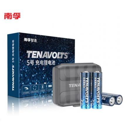 南孚(NANFU)5號充電鋰電池4粒 1.5V恒壓快充 TENAVOLTS 適用閃光燈/游戲手柄/吸奶器/遙控器/話筒等 AA五號