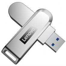 聯想（Lenovo）64GB USB3.0（USB3.1 Gen1) U盤 X3 香檳銀 全金屬電腦車載高速優(yōu)盤 360度旋轉