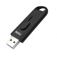 朗科（Netac） USB3.0 U盤U309 曜石推拉式高速閃存盤 加密U盤 黑色 32GB