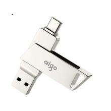 愛國(guó)者（aigo）32GB Type-C USB3.0 手機(jī)U盤 U350 銀色 雙接口手機(jī)電腦用