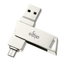 愛(ài)國(guó)者（aigo）32GB Micro USB USB3.0     手機(jī)U盤(pán) U385銀色    雙接口手機(jī)電腦兩用