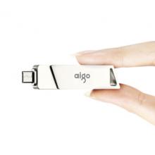 愛(ài)國(guó)者（aigo）32GB Micro USB USB3.0     手機(jī)U盤(pán) U385銀色    雙接口手機(jī)電腦兩用