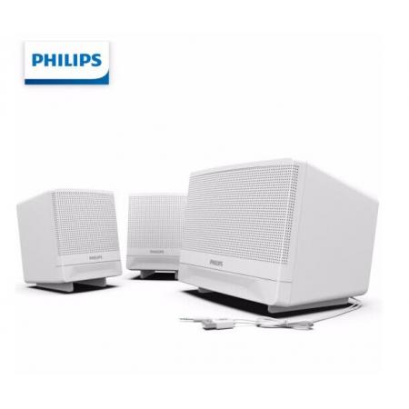 飛利浦（PHILIPS）SPA331電腦音箱 音響 臺式筆記本手機(jī)多媒體音箱 重低音炮 白色