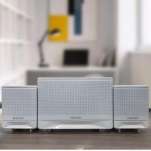 飛利浦（PHILIPS）SPA331電腦音箱 音響 臺式筆記本手機(jī)多媒體音箱 重低音炮 白色