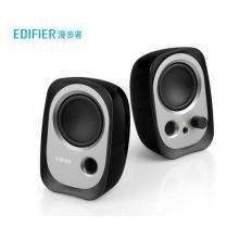 漫步者（EDIFIER）R12U 外觀時尚、音質(zhì)純正的入門級微型2.0桌面音響 筆記本音箱 電腦音箱 黑色