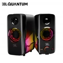 JBL 量子 QDUO 藍牙音箱電腦音響 炫彩燈效獨立高低音炮臺式機手機音響黑色