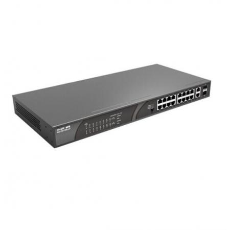 銳捷（Ruijie）RG-ES118S-LP 16口百兆接入光電上聯(lián)非網(wǎng)管型PoE交換機(jī) 黑色