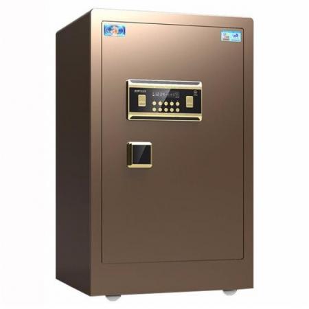虎牌保險(xiǎn)柜辦公全鋼電子密碼開啟60cm保管柜咖啡金
