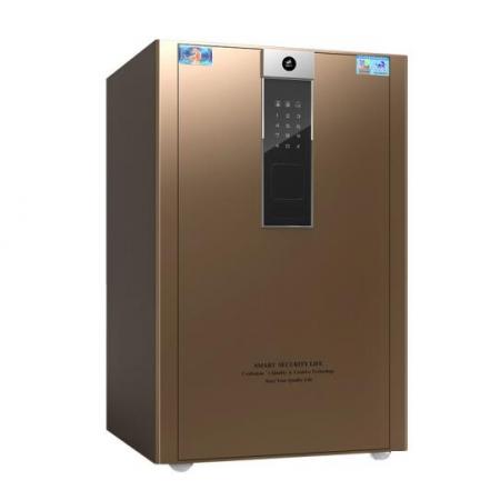 虎牌保險柜辦公全鋼指紋密碼保險箱60cm入墻保管柜BGX-5/D1-60咖啡金
