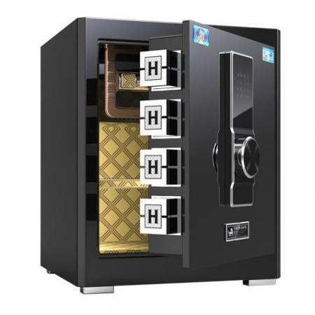 虎牌保險柜高45cm全鋼電子密碼柜辦公保管保密柜入墻柜 商務(wù)黑