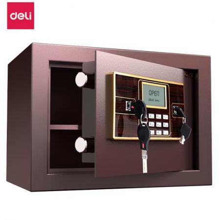 得力(deli)保險柜 高25CM加深型入墻入柜保管箱 小型辦公保險箱 銳劍33118