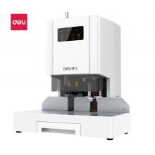 得力（deli）T504 激光定位自動會計財務(wù)憑證裝訂機 熱熔膠鉚管裝訂機電動檔案文件打孔機