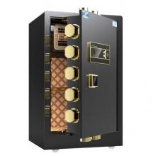 虎牌保險柜60cm指紋密碼柜辦公保管柜全鋼入墻保險箱 黑色