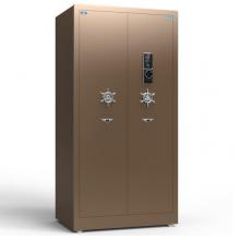 虎牌保險(xiǎn)柜1.8m辦公雙門密碼+指紋開(kāi)啟保管柜咖啡金