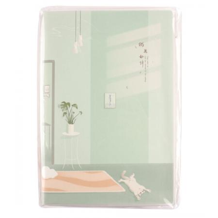 晨光(M&G)文具A5/72頁(yè)筆記本子 記事本 膠套 軟抄本日記本 4本裝JA5759F