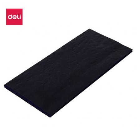 得力(deli)48K經濟耐用薄型復寫紙(18.5*8.5cm) 100張/盒 財務用品 藍9370