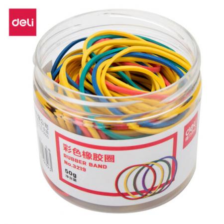 得力(deli)50g彩色彈力橡膠圈/橡皮筋/乳膠圈 財(cái)務(wù)用品