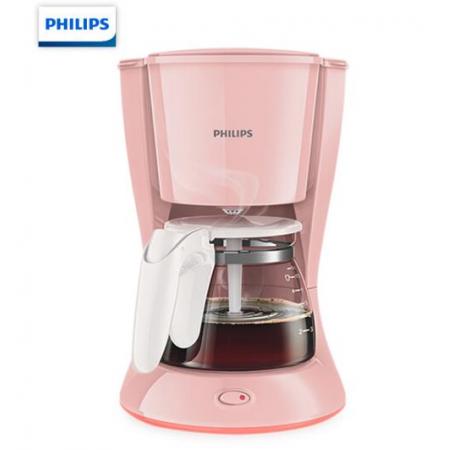 飛利浦（PHILIPS）咖啡機(jī)智能科技滴濾式咖啡壺粉色可煮茶迷你型 HD7431/30