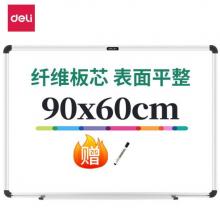 得力(deli)90*60cm白板 磁性懸掛式小白板 實(shí)心纖維板芯黑板 教學(xué)白板 92608