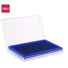 得力(deli)137*88mm方形快干印臺印泥 清晰印記 財務(wù)用品 辦公用品 藍(lán)色9864