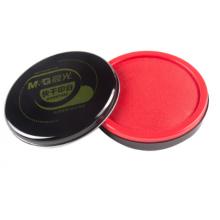晨光(M&G)文具紅色財(cái)務(wù)專用快干印臺(tái) 105mm圓形透明快干印泥印臺(tái) 單個(gè)裝AYZ97520