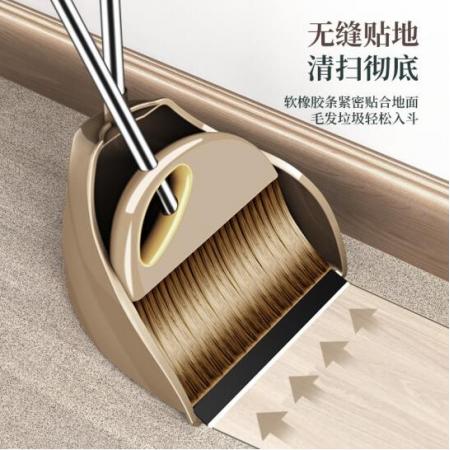 五月花 防風(fēng)掃把簸箕套裝 家用不銹鋼桿掃帚畚箕組合兩件套 加高加大號(hào) C1