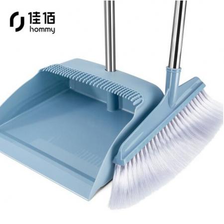 佳佰掃把套裝 不銹鋼桿防風(fēng)掃帚掃地 掃地掃頭發(fā) 搓斗畚箕組辦公合兩件套