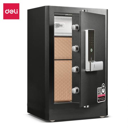 得力4117G指紋密碼保險柜H710(金色)(臺)