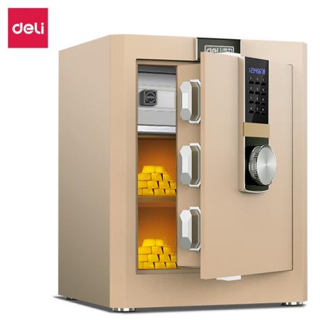 得力33145ES電子密碼保管箱H460(淺棕)(臺)