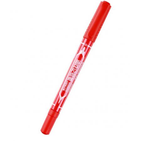 記號(hào)筆紅色	齊心MK804小雙頭