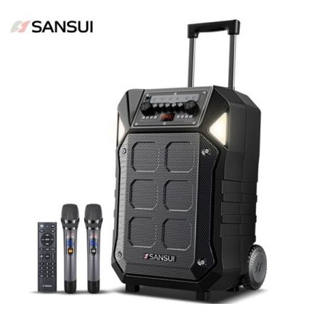 山水 SANSUI D08 8英寸戶外拉桿音響 藍牙室外演出大功率 帶無線麥克風