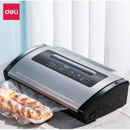 得力(deli)真空包裝機 膠裝機 過膜機 食品真空包裝袋全自動抽真空封口機塑封機保鮮真空機(商用家用)14886S