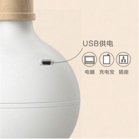 小熊（Bear）加濕器臥室迷你辦公室便攜輕音補(bǔ)水USB空氣加濕器伴侶JSQ-B03A1