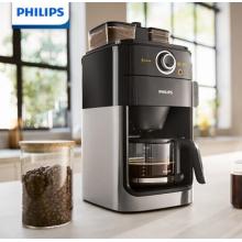 飛利浦（PHILIPS）咖啡機 全自動雙豆槽自動磨豆預(yù)約功能咖啡壺 HD7762/00