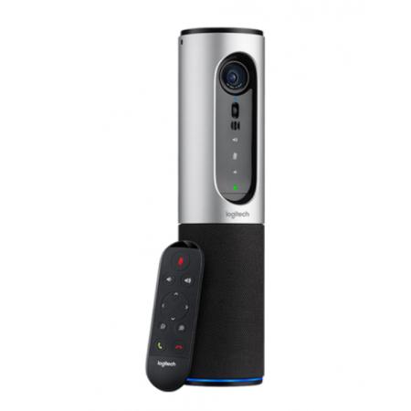羅技（Logitech）CC2000e 移動辦公攝像頭 適用1-6人網(wǎng)絡(luò)視頻會議 便攜式一體化攝像頭 黑
