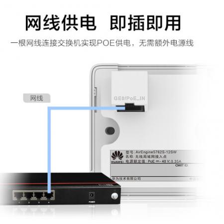 華為全屋WiFi6套裝5G覆蓋企業(yè)級(jí)智能 5762S-12SW 86面板AP+8口POE交換機(jī)