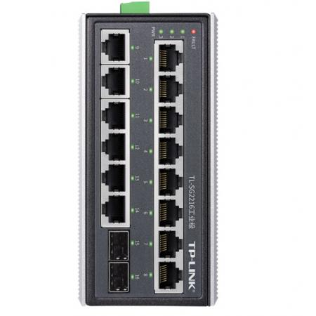 TP-LINK普聯(lián)4口8口百兆千兆工業(yè)以太網(wǎng)交換機企業(yè)tp交換器導軌式壁掛網(wǎng)絡分流器集線器 TL-SG2216工業(yè)級