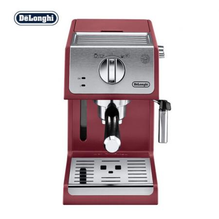 德龍（Delonghi）咖啡機(jī) 趣享系列半自動(dòng)咖啡機(jī) 意式濃縮家用泵壓式 ECP33.21.R 紅色