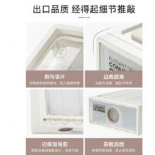 茶花 收納箱 大號(hào)收納盒  整理箱子 衣物棉被儲(chǔ)物箱 抽屜式單層收納柜B450S 16L兩只裝