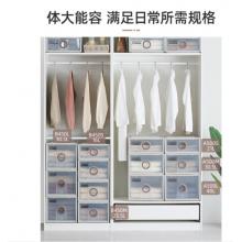 茶花 收納箱 大號(hào)收納盒  整理箱子 衣物棉被儲(chǔ)物箱 抽屜式單層收納柜A500S 21L 兩只裝