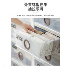茶花 收納箱 大號(hào)收納盒  整理箱子 衣物棉被儲(chǔ)物箱 抽屜式單層收納柜A500S 21L 兩只裝
