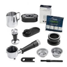 德龍（Delonghi）咖啡機(jī) 騎士系列半自動(dòng)咖啡機(jī) 意式家用 泵壓萃取 一體式研磨器 小巧機(jī)身 EC9155.W 白色