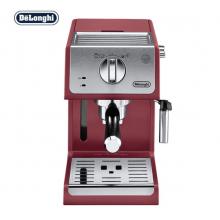 德龍（Delonghi）咖啡機(jī) 趣享系列半自動(dòng)咖啡機(jī) 意式濃縮家用泵壓式 ECP33.21.R 紅色
