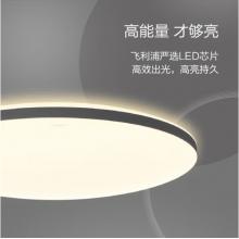飛利浦led吸頂燈客廳臥室書房餐廳燈簡約超薄現(xiàn)代大氣吸頂燈悅巧圓形36w 墻壁三色可調(diào) (灰黑色) 9290026441